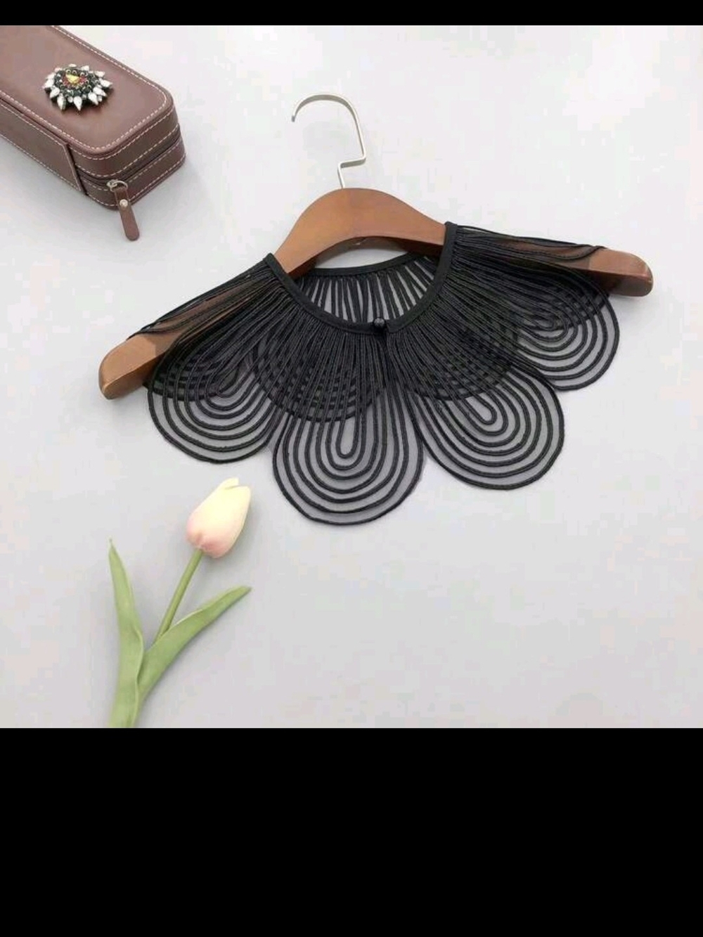 Black Decorative Collar Necklace - Women Jewelry